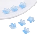 Perles de fleurs bleu clair translucides dégradées pour bijoux DIY et accessoires - Fleur de Cerisier Dégradé Bleu