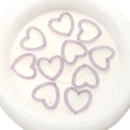 DIY paarse hartvormige acrylkralen met AB aurora-coating voor het maken van sieraden - Paars