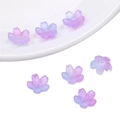 Perles fleurs cerisier en verre dégradé violet pour bijoux et accessoires - Fleur de Cerisier Dégradé Bleu Violet