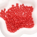 Perline rosse 8x5mm in acrilico a forma di arachide su piatto bianco per gioielli DIY - 8x5mm (50 pezzi/confezione) / Rosso
