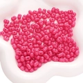 Vivaci perline acriliche rosa acceso 8x5mm a forma di arachide per gioielli fai da te - 8x5mm (50 pezzi/confezione) / Rosso rosa