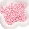 Perle in acrilico rosa a forma di arachide con doppio foro per gioielli fai da te e artigianato - 8x5mm (50 pezzi/confezione) / Rosa