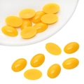 Occhi per bambole ovali in acrilico giallo piatto per accessori fai-da-te di animali - 13x19mm (Confezione da 30)