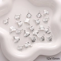 Silver alloy ginkgo leaf pendants 12x15mm for DIY handmade jewelry and bracelet making - 12x15mm / 5# Ginkgo Leaf