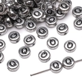 Silver acrylic alphabet bead with black letter Q for DIY jewelry making and necklaces - 4x7mm (50 Pieces/Pack) / Letter Q