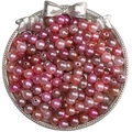 Pink gradient ABS imitation pearl loose beads for DIY jewelry and handmade crafts - Pink Brown