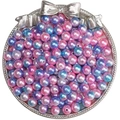Gradient magic color ABS faux pearls with holes for DIY jewelry making and crafts - Pink Blue Purple