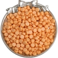 Perles en acrylique mat pêche pour la création de bijoux DIY sur plateau argenté - 50 Pcs/Paquet / Orange