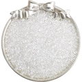 Transparent 4mm glass beads for DIY jewelry displayed in a silver bow tray - 4mm (10g/Pack) / Lustre White