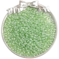 Light green transparent 4mm glass beads for DIY jewelry making in silver tray - 4mm (10g/Pack) / Lustre Light Green