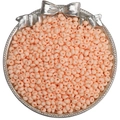 Perles de rocaille orange crème mat pour bijoux DIY dans un plateau vintage à nœud - 4mm Trou Env. 0.5mm 10g/Paquet Env. 110pcs / Orange