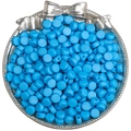 Perles acryliques bleues plates et mates pour bijoux DIY et bracelets artisanaux - 50 Pcs/Paquet / Bleu foncé
