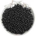 Handmade 4mm black glass seed beads for DIY jewelry making in a silver plate - 4mm (10g/Pack) / Porcelain Black