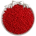 Vibrant red 4mm glass seed beads for DIY jewelry making displayed on silver tray - 4mm (10g/Pack) / Dark Red Porcelain