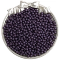 Deep purple 4mm matte glass seed beads in a decorative silver dish for DIY crafts - 4mm (10g/Pack) / Deep purple