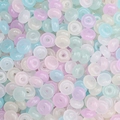 Mixed macaron pastel colors 3x6mm matte flat abacus beads for DIY jewelry making - 10g/pack approx 50pcs 3x6mm hole 1mm / Macarons