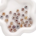Perles en verre DIY 12x7mm avec textures bleues et violettes dans un plateau blanc - 12x7mm (1 Pièce/Paquet) / Violet Changeant