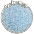 Perles en verre oeil de chat bleu clair 4mm pour bijoux DIY dans un plateau argenté - Bleu clair / 4mm Trou environ 1mm 10g/Paquet