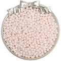 4mm light pink glass seed beads for DIY jewelry making displayed on a silver tray - 4mm (10g/Pack) / Semi Porcelain Pink