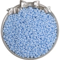 Perles de rocaille en verre dépoli bleu clair pour bijoux DIY sur plateau argenté - 4mm Trou Env. 0.5mm 10g/Paquet Env. 110pcs / Bleu Lac