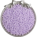 Perles de rocaille violet lavande mat pour bijoux DIY dans un plateau décoratif - 4mm Trou Env. 0.5mm 10g/Paquet Env. 110pcs / Violet Clair