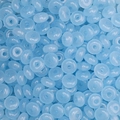 Γαλάζιες ημιδιαφανείς χάντρες 3x6mm για κατασκευή κολιέ και βραχιολιών DIY - 10g/πακέτο περίπου 50τμχ 3x6mm τρύπα 1mm / Μπλε της λίμνης