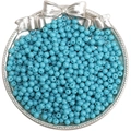 4mm lake blue glass seed beads for DIY jewelry making displayed on a silver tray - 4mm (10g/Pack) / Peacock Blue