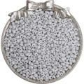 Perles de rocaille blanches pour la création de bijoux DIY et colliers faits main - 4mm Trou Env. 0.5mm 10g/Paquet Env. 110pcs / Gris