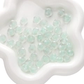 Cuentas de vidrio verde claro con lunares blancos para bisutería artesanal - 1 Pieza por Paquete / Verde Claro con Lunares (12x8mm)