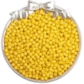 DIY handmade 4mm solid yellow glass seed beads in a decorative silver tray - 4mm (10g/Pack) / Porcelain Yellow