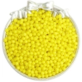 Vibrant yellow 4mm glass seed beads for DIY jewelry making displayed on a silver tray - 4mm (10g/Pack) / Lemon Yellow