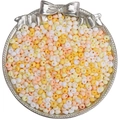 Perles de rocaille dépolies en blanc et orange chaud pour la création de bijoux - 4mm Trou Env. 0.5mm 10g/Paquet Env. 110pcs / Série Jaune