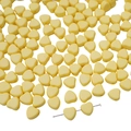 Massive blassgelbe Acrylperlen in Herzform für DIY-Schmuck und Handyketten Zubehör - 50 Stück/Packung (7mm) / Gelb