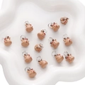 Christmas reindeer enamel charms with red bow and metal rings for DIY jewelry - Cartoon Reindeer Style (#13)