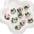 Perline natalizie fai-da-te in acrilico con Babbo Natale in resina 3D e dolci - Omino di pan di zenzero (circa 16mm)