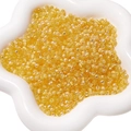 Translucent yellow aurora cat eye glass seed beads for DIY handmade jewelry making - 4mm (10g/Pack Approx. 150 Pcs) / Gold Yellow