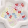 Colorful iridescent acrylic butterfly beads for DIY jewelry making in star ceramic tray - Butterfly / 30 Pieces/Pack (14x8mm) / Random Mixed Colors
