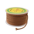Deep brown nylon cord spool for DIY jewelry making and handmade Chinese knots - Solid Braided Rope / 2.5mm (11m/Roll) / Caramel Coffee