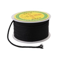 Durable black nylon cord roll for DIY jewelry weaving and Chinese knot handcrafting - Solid Braided Rope / 2.5mm (11m/Roll) / Black