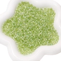 Perles de rocaille vert clair avec effet œil de chat et reflets arc-en-ciel pour bijoux - Vert herbe
