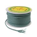 Durable nylon Ruyi braided cord in turquoise and silver finish on transparent spool - Mixed Color Braided Rope / 2.5mm (11m/Roll) / Floral Blue And Silver