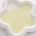 Perline a farfalla in acrilico giallo pallido cangiante per gioielli fai da te e nail art - Tipo standard / Giallo
