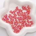 DIY colorful acrylic butterfly beads in vibrant pink and orange gradient for jewelry making - Standard Type / Red