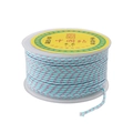 Blue and pink braided nylon cord for DIY jewelry on a professional white spool - Mixed Color Braided Rope / 2mm (16m/Roll) / Light Blue Pink Floral