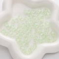 Translucent light green acrylic butterfly beads with AB luster for DIY jewelry making - Standard Type / Green