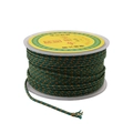 Green and orange 2.5mm nylon cord roll for DIY braided jewelry making and bracelets - Mixed Color Braided Rope / 2mm (16m/Roll) / Dark Green Floral