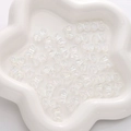 Iridescent butterfly acrylic beads for DIY jewelry making in clear AB color finish - Standard Type / Off White