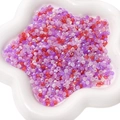 Mélange de perles de rocaille irisées violettes et rouges pour création de bijoux - Mélange Pourpre Rouge
