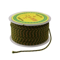 Green and orange nylon braided cord for DIY jewelry making on a 40# plastic spool - Mixed Color Braided Rope / 2mm (16m/Roll) / Army Green Floral