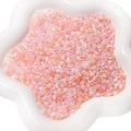 Perles en verre œil de chat aurora 4mm rose et orange pour la création de bijoux DIY - Mélange Fleur de Pêcher